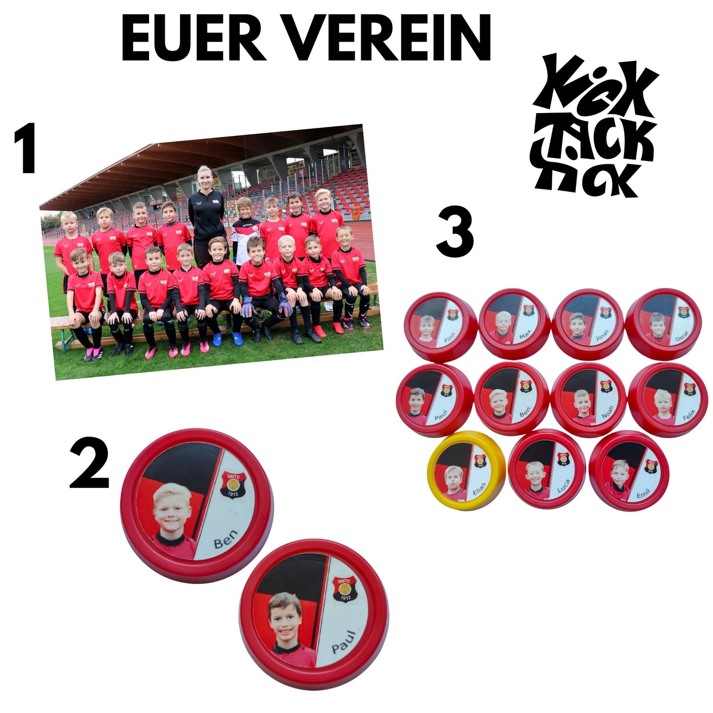 EUER TEAM - Personalisierte KickTackTick Mannschaft